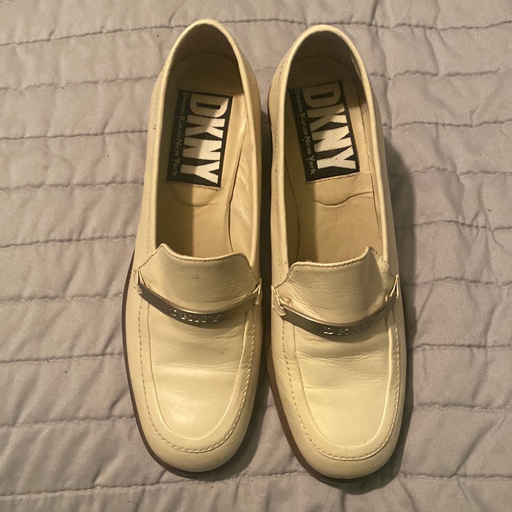 DKNY Cream Mules
